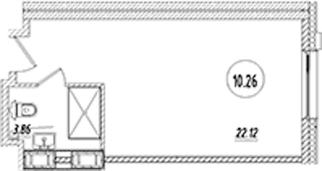 Квартира студия 25.98 м², 10/9 эт., Апарт-отель «Апарт отель Well»
